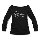 Sweatshirt  U-Boot Ausschnitt  "Mom love" mit Geburtsjahr - Juniageschenke